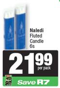 Naledi Fluted Candles-6 Per Pack