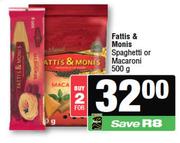 Fatti's & Moni's Spaghetti Or Macaroni-For 2 x 500g