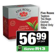 Five Roses Tagless Teabags Ceylon Blend Only-100s Per pack