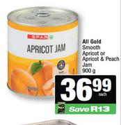 All Gold Smooth Apricot Or Apricot & Peach Jam-900g