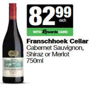 Franschhoek Cellar Cabernet Sauvignon Shiraz Or Merlot-750ml
