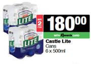 Castle Lite Cans-For 2 x 6 x 500ml