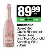Annabelle Sweet Red,Cuvee Blanche Or Cuvee Rose Sparkling Wine-750ml