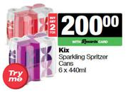 Kix Sparkling Spritzer Cans-For 2 x 6 x 440ml