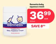 Bennetts Baby Aqueous Cream-500ml