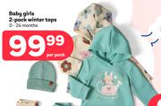   Baby Girls 2-Pack Winter Tops (0-24 Months)-Per Pack