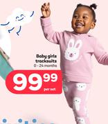   Baby Girls Tracksuits (0-24 Months)-Per Set