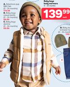 Baby Boys Body Warmers 0-24 Months