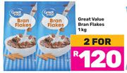 Great Value Bran Flakes-For 2 x 1Kg