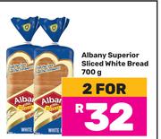 Albany Superior Sliced White Bread-For 2 x 700g