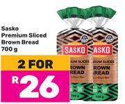 Sasko Premium Sliced Brown Bread-For 2 x 700g