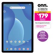 ONN 11" Tablet Pro 4G 128GB LTE-On 15 GB Data