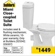 Builders Miami Close-Coupled Toilet Suite 525342, 326507