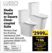 Lusso Studio Round Or Square Close-Coupled Suite 850011577, 850011631-Each