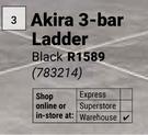 Akira 3-Bar Ladder Black 783214