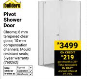 Builders Pivot Shower Door 760262