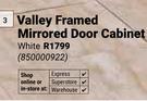 Valley Framed Mirrored Door Cabinet White 850000922