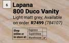 Lapana 800 Duco Vanity Light Matt Grey 784107