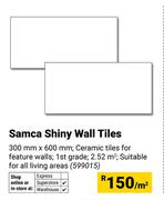 Samca Shiny Wall Tiles 300mm x 600mm 599015-Per Sqm