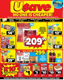 Usave Western Cape : No One Is Cheaper (23 February - 08 March 2026)