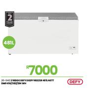 Defy 481L Nett WHT Deep Fridge/Freezer DMF456/382/294 20-040