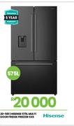 Hisense 575L SxS Multi Door Fridge/Freezer 20-581