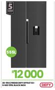 Defy 555L Black Inox SX-S+WD Fridge DFF647 20-594