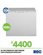 KIC 300L WHT Deep Fridge/Freezer KC0030A/KCG305 20-263