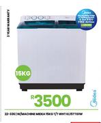 Midea 15Kg T/T WHT W/Machine KL15TTG1W 22-336