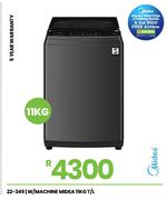 Midea 11Kg T/L W/Machine 22-349