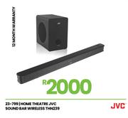 JVC Home Theatre Wireless Soundbar THN239 23-799