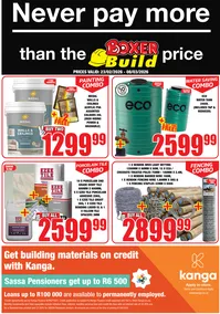 Boxer Build Eastern Cape : Month End Specials (23 February - 08 March 2026)