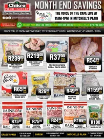 Chikro Food Market : Month End Savings (25 February 2026 - 04 March 2026)