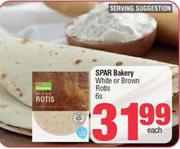 Spar Bakery White Or Brown Roties-6s Each