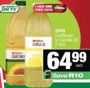   Spar Sunflower Or Canola Oil-2Ltr Each