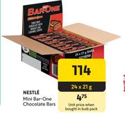 Nestle Mini Bar One Chocolate Bars-24 x 21g