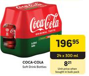 Coca Cola Soft Drink Bottles-24 x 300ml