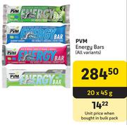 PVM Energy Bars-20 x 45g