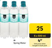 M Spring Water-6 x 500ml