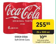 Coca Cola Soft Drink Cans-24 x 300ml