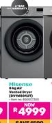 Hisense 8Kg Air Vented Dryer DV1W801UT 850007300