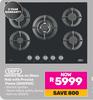 Defy Gemini Gas On Glass Hob With Precise Flame DHG905 812274