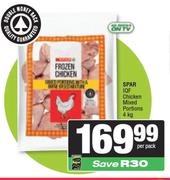 Spar IQF Chicken Mixed Portions-4Kg Per Pack