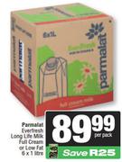Parmalat Everfresh Long Life Milk Full Cream Or Low Fat-6 x 1L Per Pack