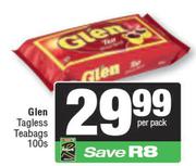 Glen Tagless Teabags-100s Per Pack
