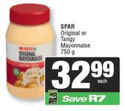 Spar Original Or Tangy Mayonnaise-750g