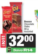 Beacon Chocolate Slabs Assorted-For 2 x 80g