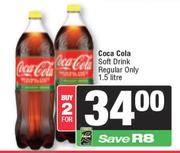 Coca Cola Soft Drink Regular Only-For 2 x 1.5L