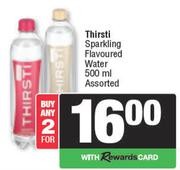 Thirsti Sparkling Flavoured Water Assorted-For 2 x 500ml
