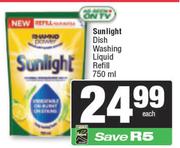 Sunlight Dish Washing Liquid Refill-750ml